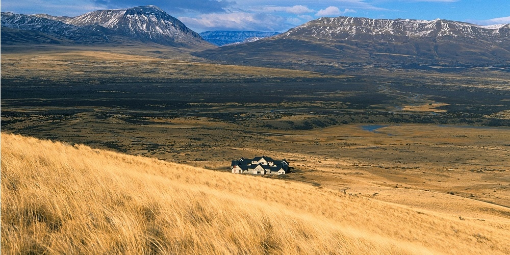 Panoramic view overlooking EOLO Hotel Patagonia