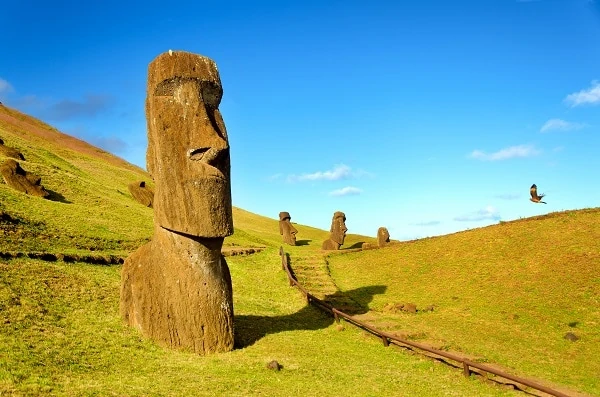The-Moai-of-the-hills-of-Easter-Island-Chile