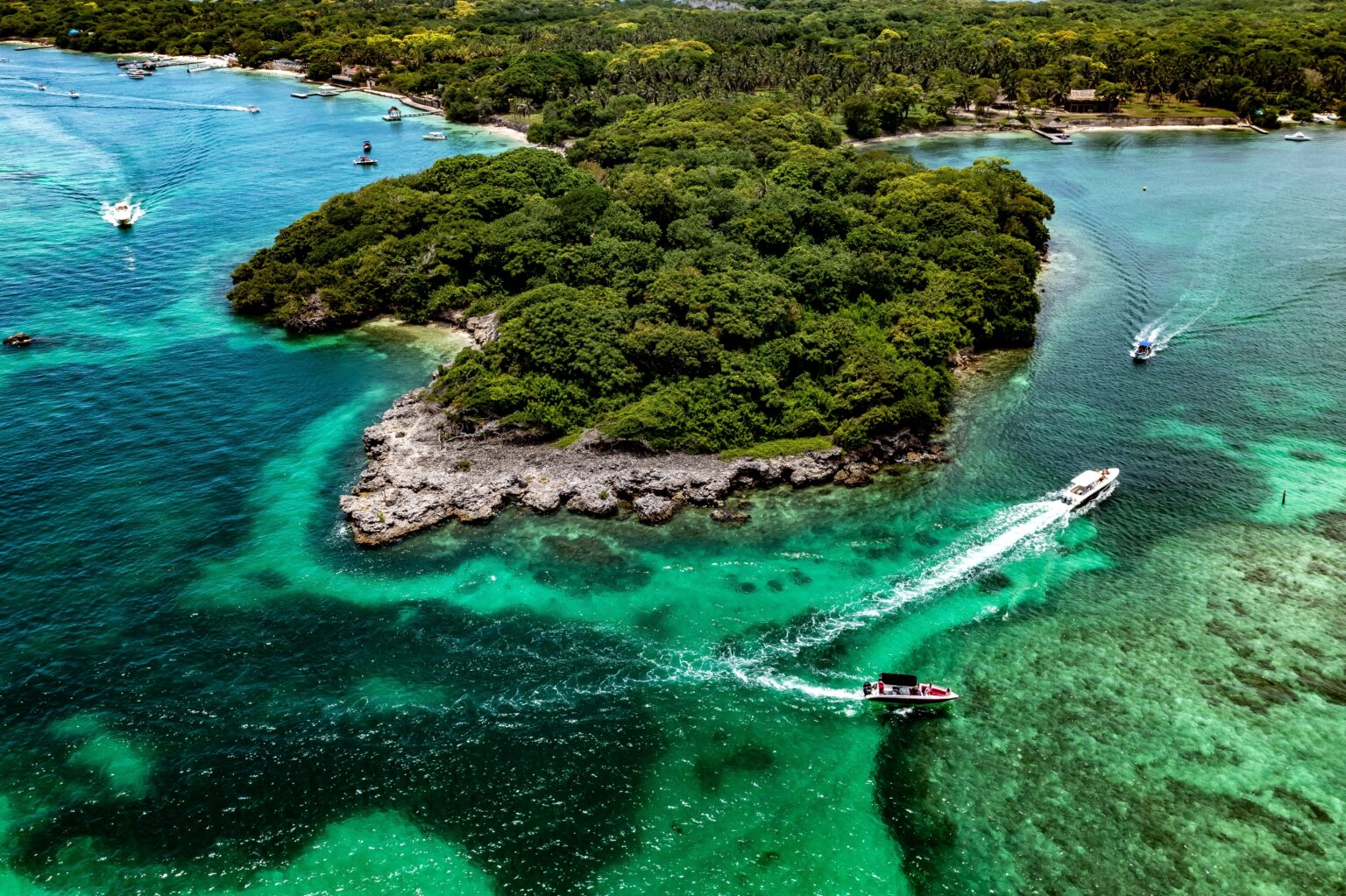 Islas,Del,Rosario,In,Colombia,From,Above